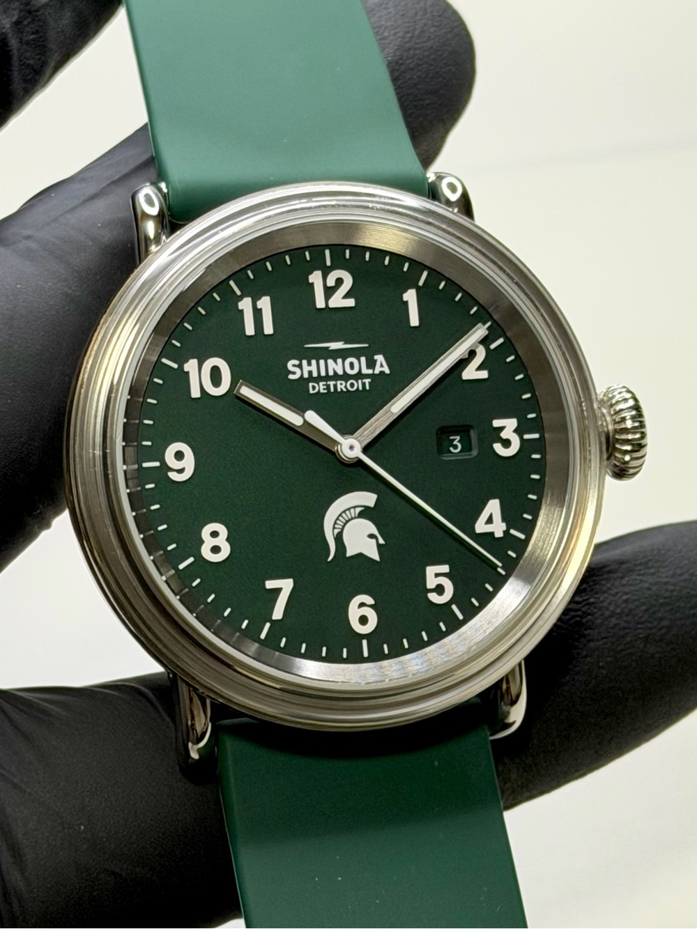 Shinola Detrola Spartan Green Dial Date Argonite 705 Men’s 41mm Watch